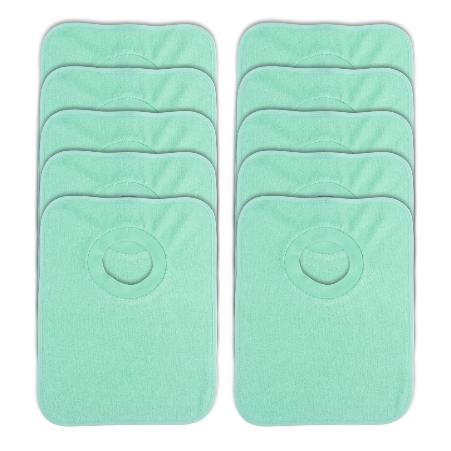 Rib Bib Pack of 10 - Green