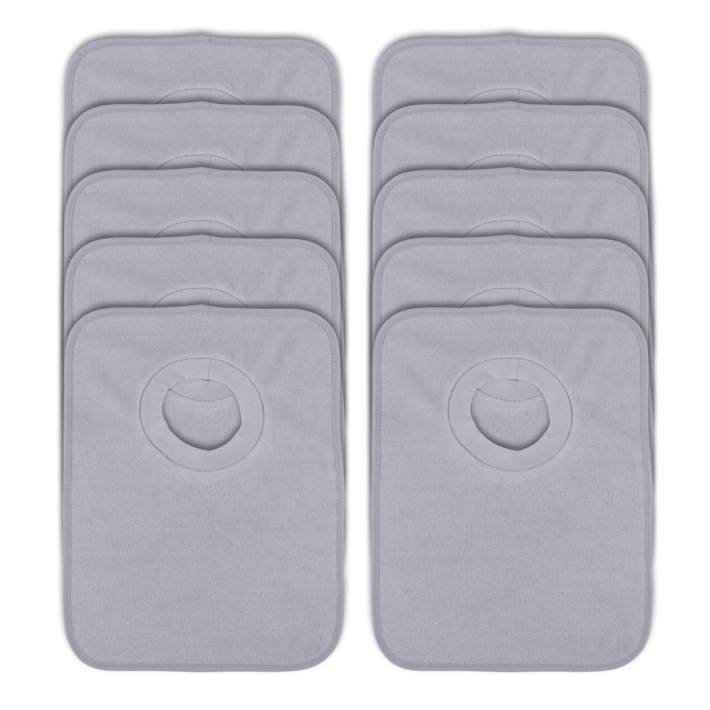 Rib Bib Pack of 10 - Grey