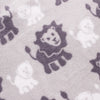 Coral Fleece Cot Blanket - Lion Grey