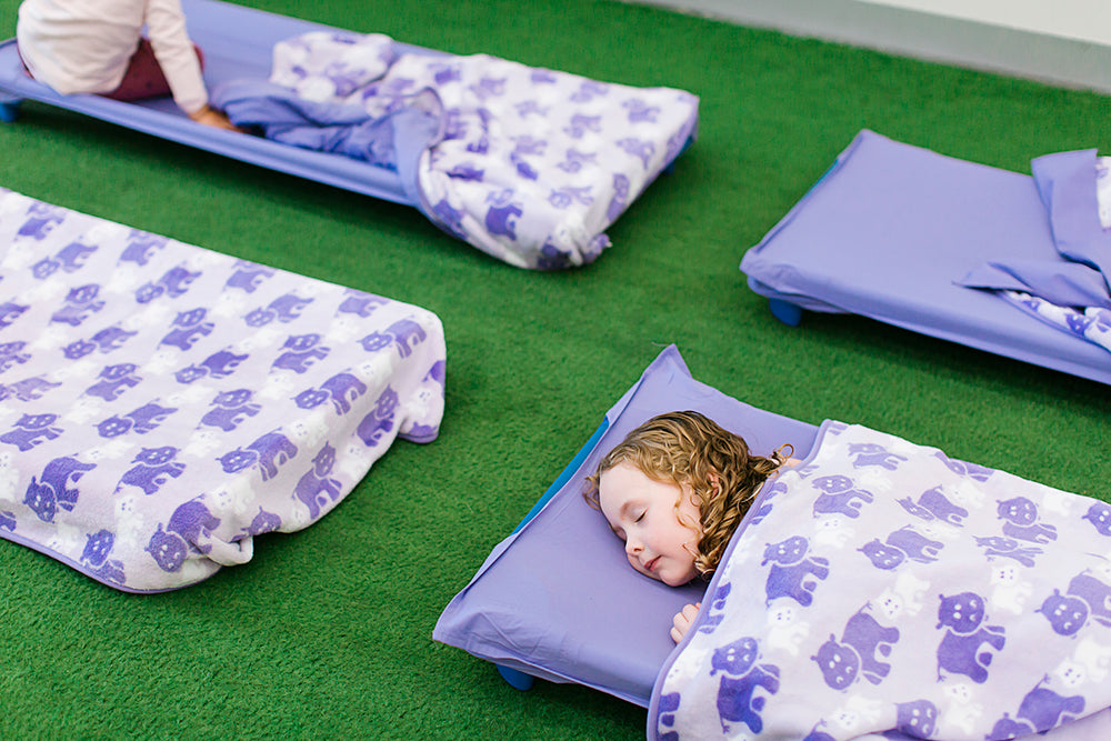 Stretcher and Mat Blanket with Print Yardage - Hippo Purple