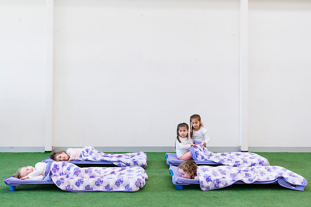 Stretcher and Mat Blanket with Print Yardage - Hippo Purple