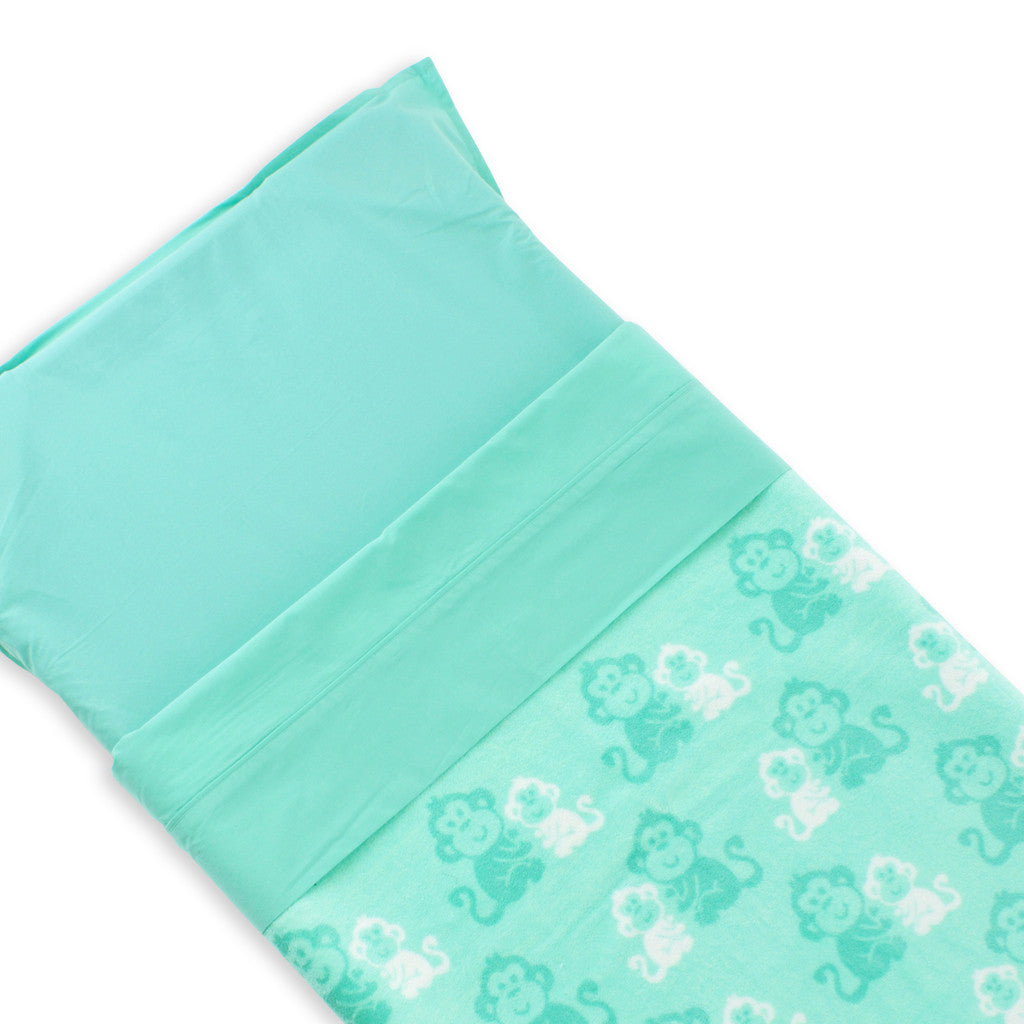 Stretcher and Mat Blanket with Print Yardage - Monkey Green