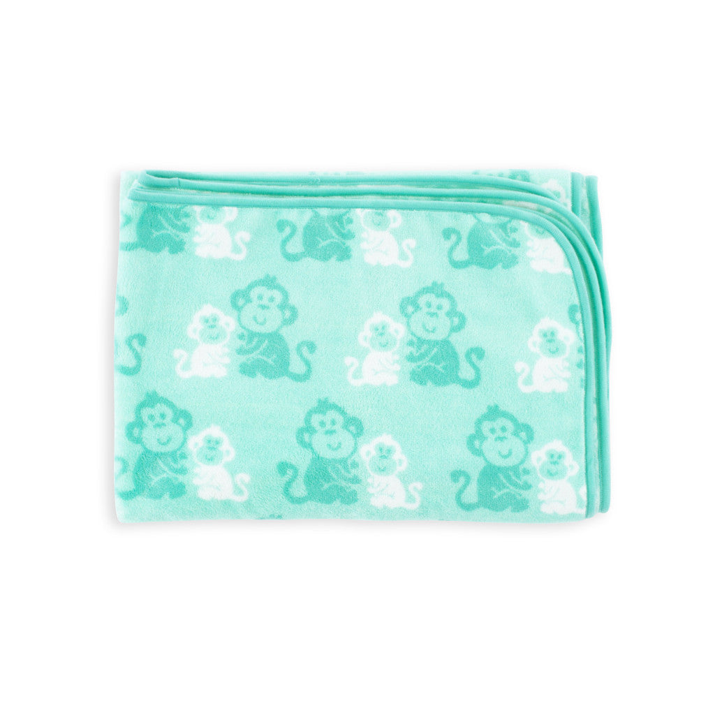 Stretcher and Mat Blanket with Print Yardage - Monkey Green