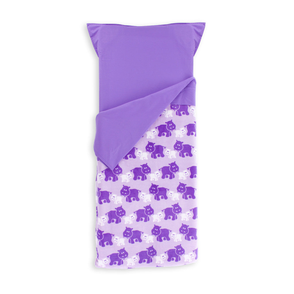 Stretcher and Mat Blanket with Print Yardage - Hippo Purple