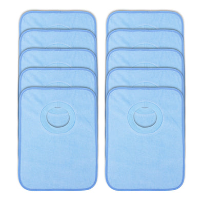 Rib Bib Pack of 10 - Blue