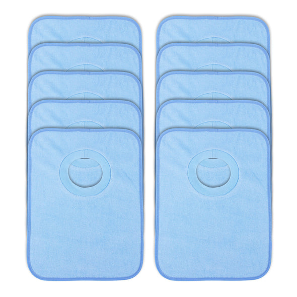 Rib Bib Pack of 10 - Blue