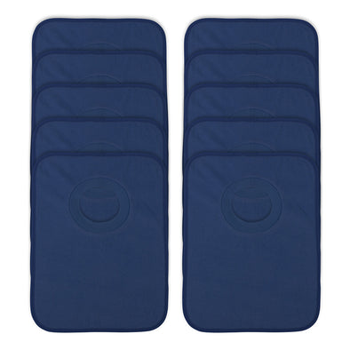 Rib Bib Pack of 10 - Dark Blue