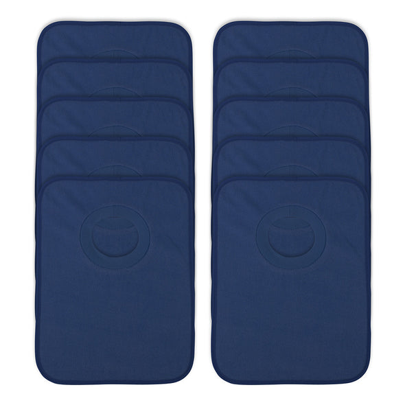 Rib Bib Pack of 10 - Dark Blue