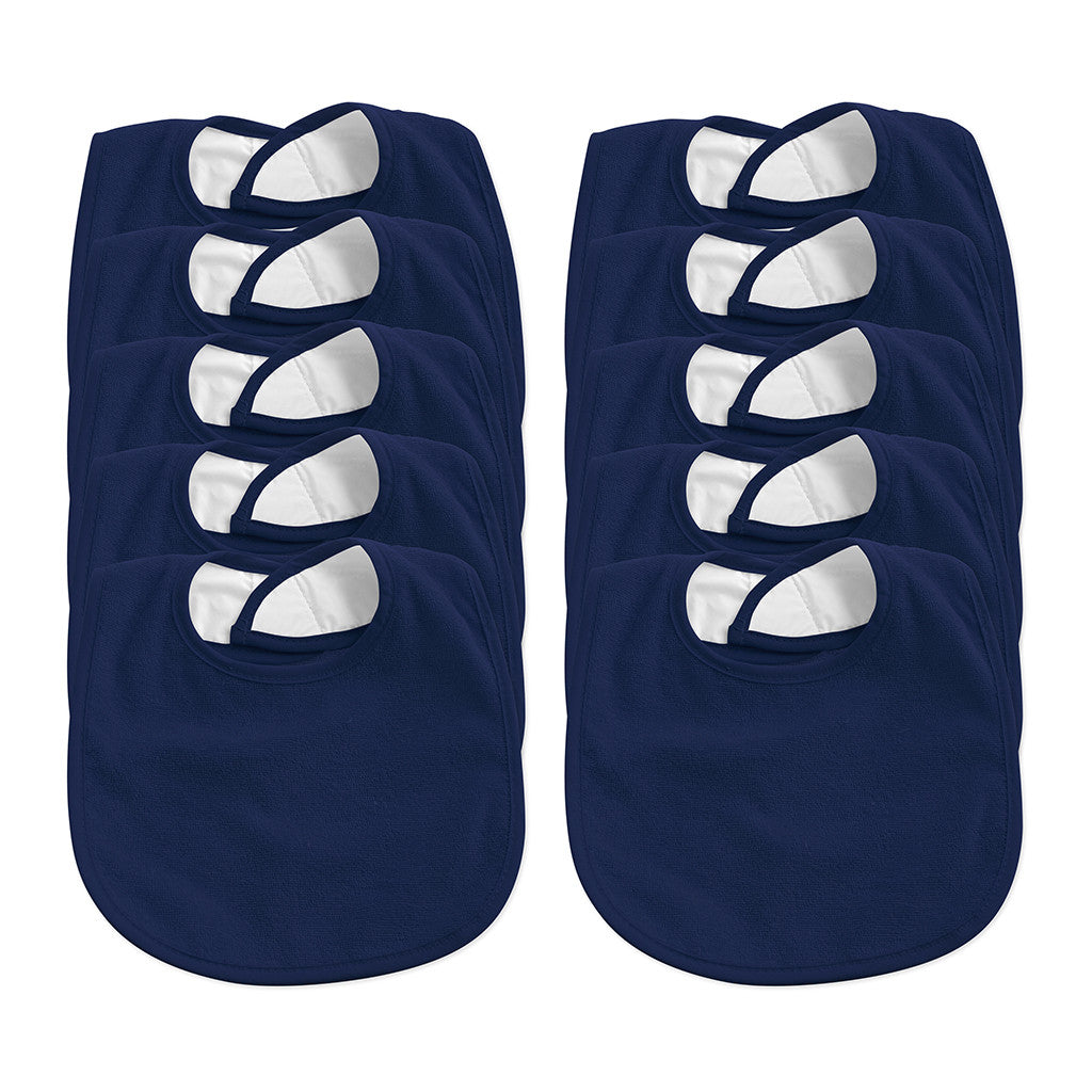 Velcro Bib pack of 10 - Navy