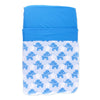 Coral Fleece Cot Blanket - Blue Elephant