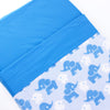 Coral Fleece Cot Blanket - Blue Elephant