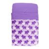 Coral Fleece Cot Blanket - Purple Hippo