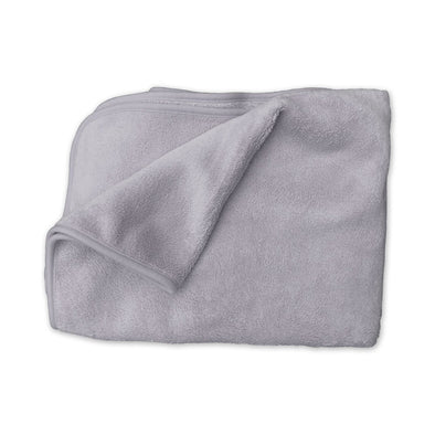 Coral Fleece Cot Blanket - Plain Grey