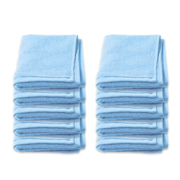 Face Washer Pack of 10 - Blue
