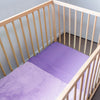 Coral Fleece Cot Blanket - Plain Purple