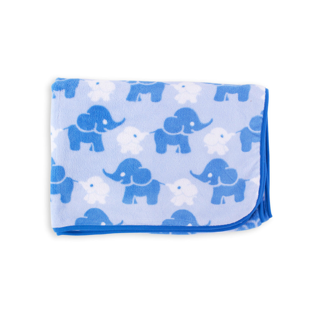 Stretcher and Mat Blanket with Print Yardage - Elephant Blue